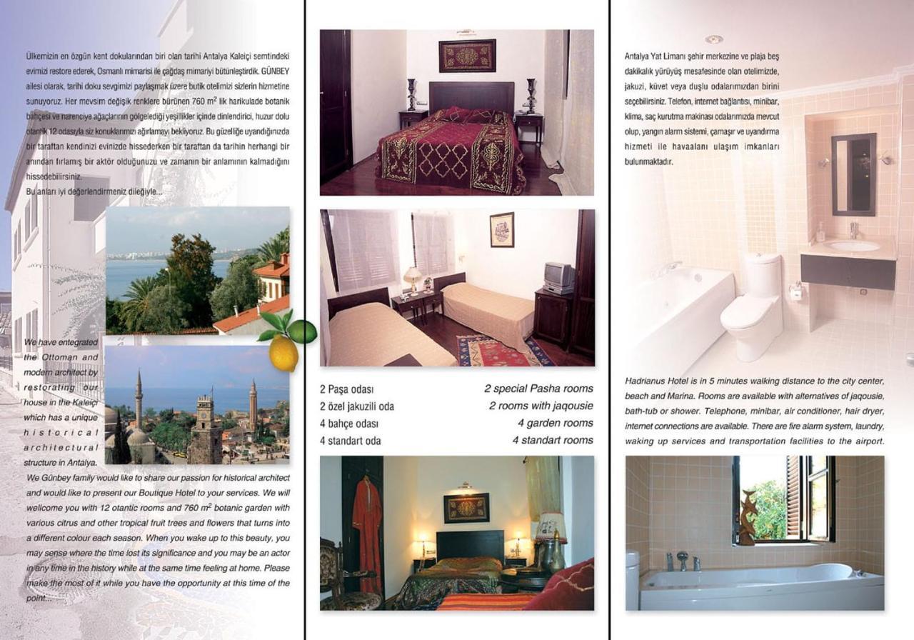 Hadrianus Pansion Hotel อันตัลยา ภายนอก รูปภาพ